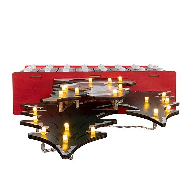 Kurt Adler Battery Operated Wooden LED Lighted Advent Calendar