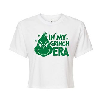 Juniors' Dr. Seuss In My Grinch Era Cropped Tee