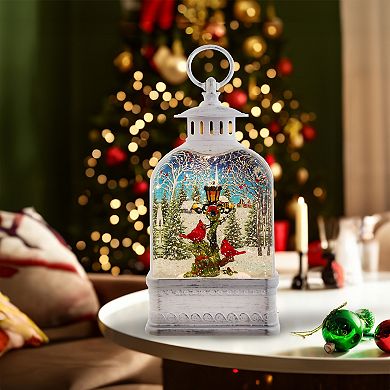 Kurt Adler 10 in. Battery-Operated Warm White LED Lighted Cardinal Lantern