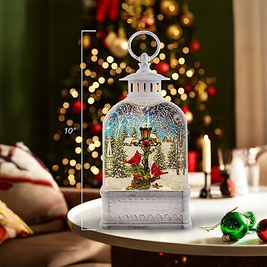 Kurt Adler 10 in. Battery-Operated Warm White LED Lighted Cardinal Lantern