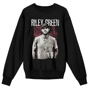Juniors' Riley Green Grunge Art Long Sleeve Graphic Tee