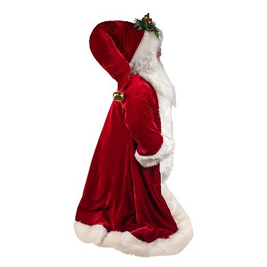 Kurt Adler 40 in. Jacqueline Kent Traditional Santa With Bag Floor Decor