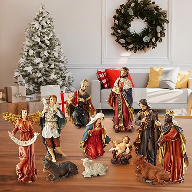 Kurt Adler 18 in. 11-Piece Nativity Table Piece Set