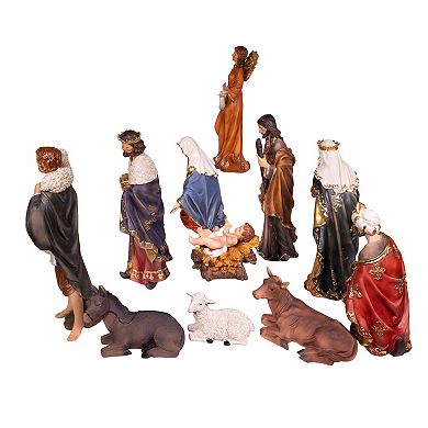 Kurt Adler 18 in. 11-Piece Nativity Table Piece Set