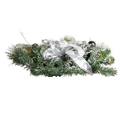 Kurt Adler 26-in. Pre-Lit Pinecone Artificial Christmas Wall Tree With Bow