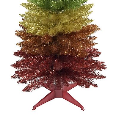 Kurt Adler 4-ft. Foil Rainbow Artificial Christmas Tree