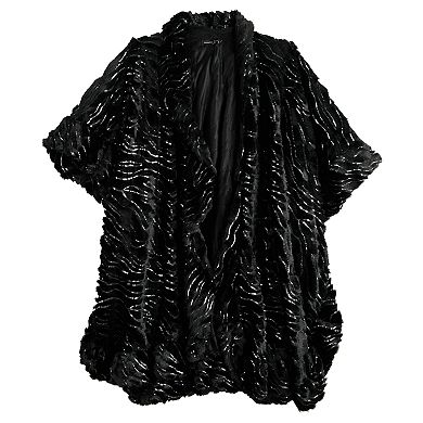 Women's Nanette Lepore Wavy Fleece Textured Ruana