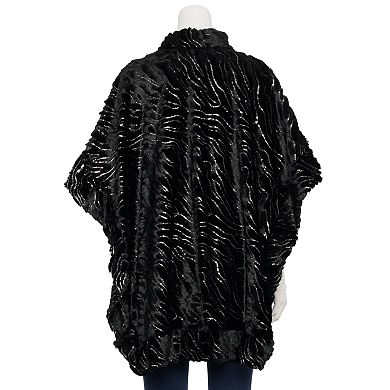 Women's Nanette Lepore Wavy Fleece Textured Ruana