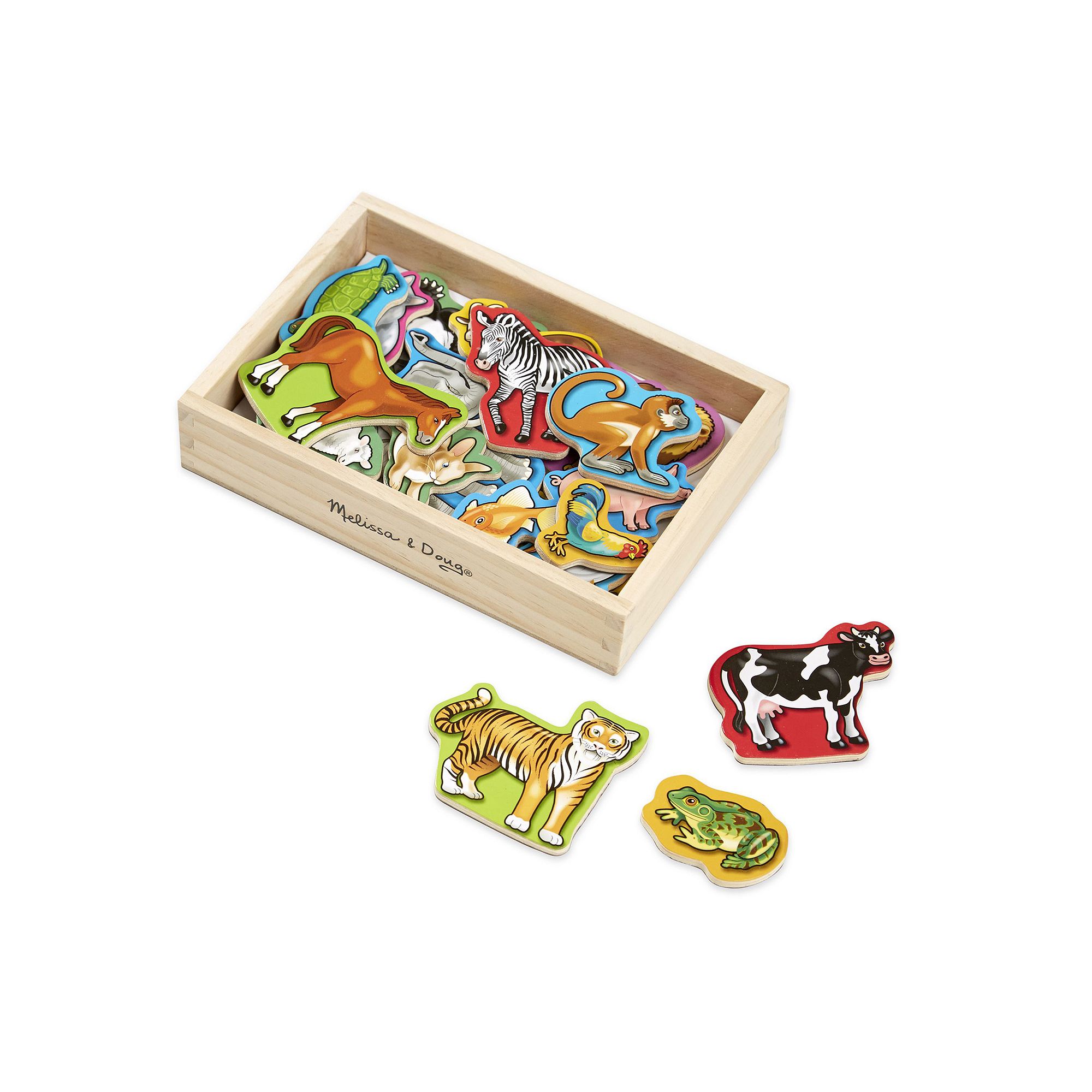 Melissa & Doug Magnetic Wooden Animals Set, Multicolor