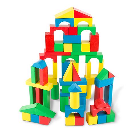 Детские конструкторы Melissa & Doug 100 pc Wood Block Set
