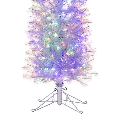 Kurt Adler 7-Foot Color Changing LED Iridescent Slim Winchester Christmas Tree