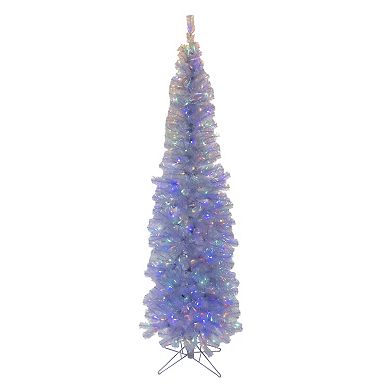 Kurt Adler 7-Foot LED Iridescent Slim Winchester Christmas Tree
