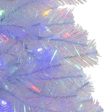 Kurt Adler 7-Foot LED Iridescent Slim Winchester Christmas Tree
