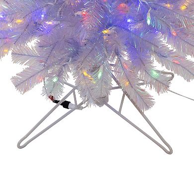 Kurt Adler 7-Foot LED Iridescent Slim Winchester Christmas Tree