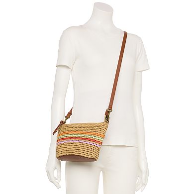 Sonoma Goods For Life® Maggie Straw Top Zip Crossbody Bag