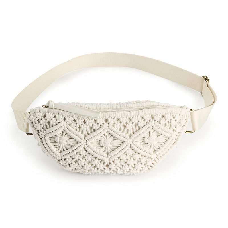 Sonoma Goods For Life® Cheryl Crochet Sling Bag, Ivory