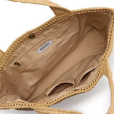 Sonoma Goods For Life® Kendall Straw Stripe Tote Bag