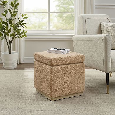 Linon Blanche Square Ottoman