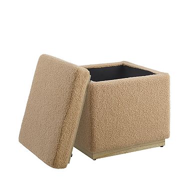 Linon Blanche Square Ottoman