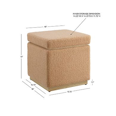 Linon Blanche Square Ottoman