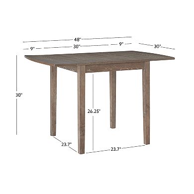 Linon Torino Square Drop Leaf Table
