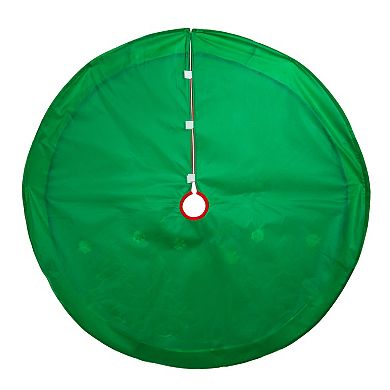 48-Inch Red Velvet with Green Trees Tree Skirt