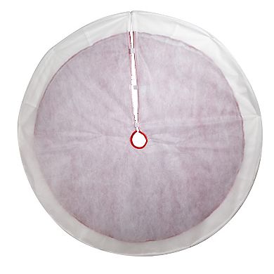 54-Inch Red Sequins with White Border Tree Skirt