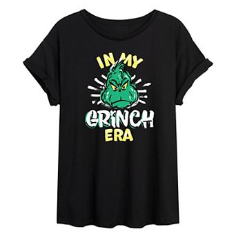 Juniors' Dr. Seuss In My Grinch Era Oversized Tee
