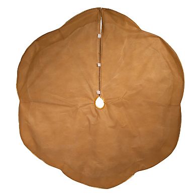 60-Inch Gold Velvet and Glitter Tree Skirt