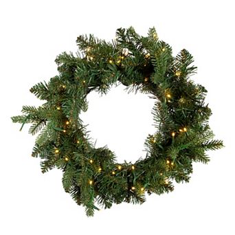 Kurt Adler 18 in Pre-Lit LED Noble Fir Christmas Wreath