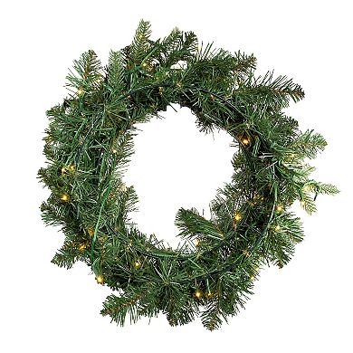 Kurt Adler 18-in. Pre-Lit LED Noble Fir Christmas Wreath