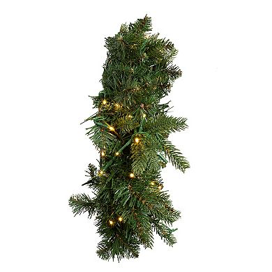 Kurt Adler 18-in. Pre-Lit LED Noble Fir Christmas Wreath