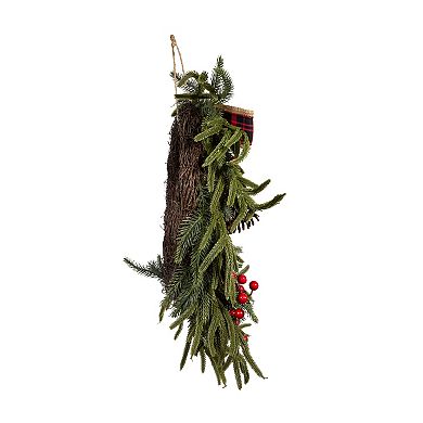 Kurt Adler 24-in. Berries & Pinecone Rattan Wreath