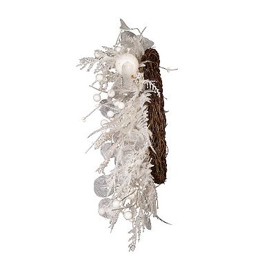 Kurt Adler 24-in. Decorated White Rattan Christmas Wreath
