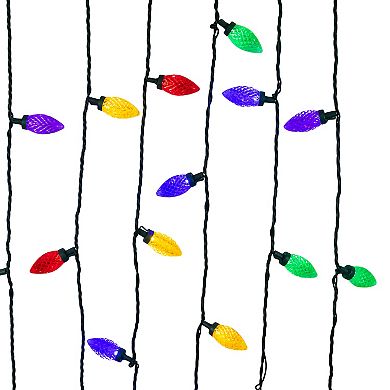 Kurt Adler 50-Foot LED Faceted C9 Green Wire String Lights