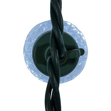 Kurt Adler 50-Foot LED Faceted C9 Green Wire String Lights