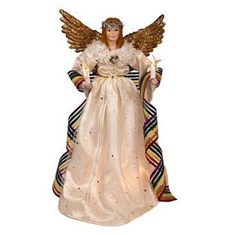 14-Inch 10-Light Pride Angel Tree Topper