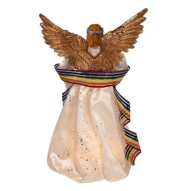 14-Inch 10-Light Pride Angel Tree Topper