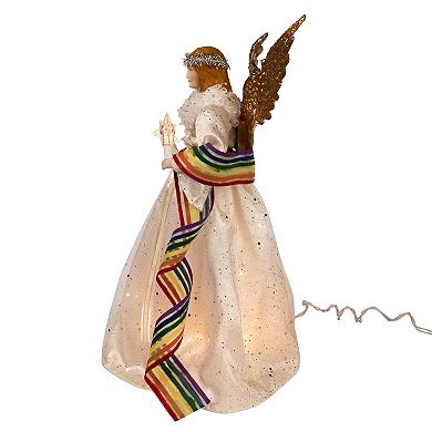 14-Inch 10-Light Pride Angel Tree Topper