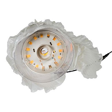16-Inch Ivory/Clear Fiber Optic Angel Tree Topper