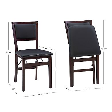 Linon Keira Pad Folding Chair 2-piece Set