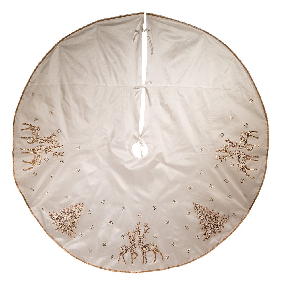 Gold And White Tree Skirt
