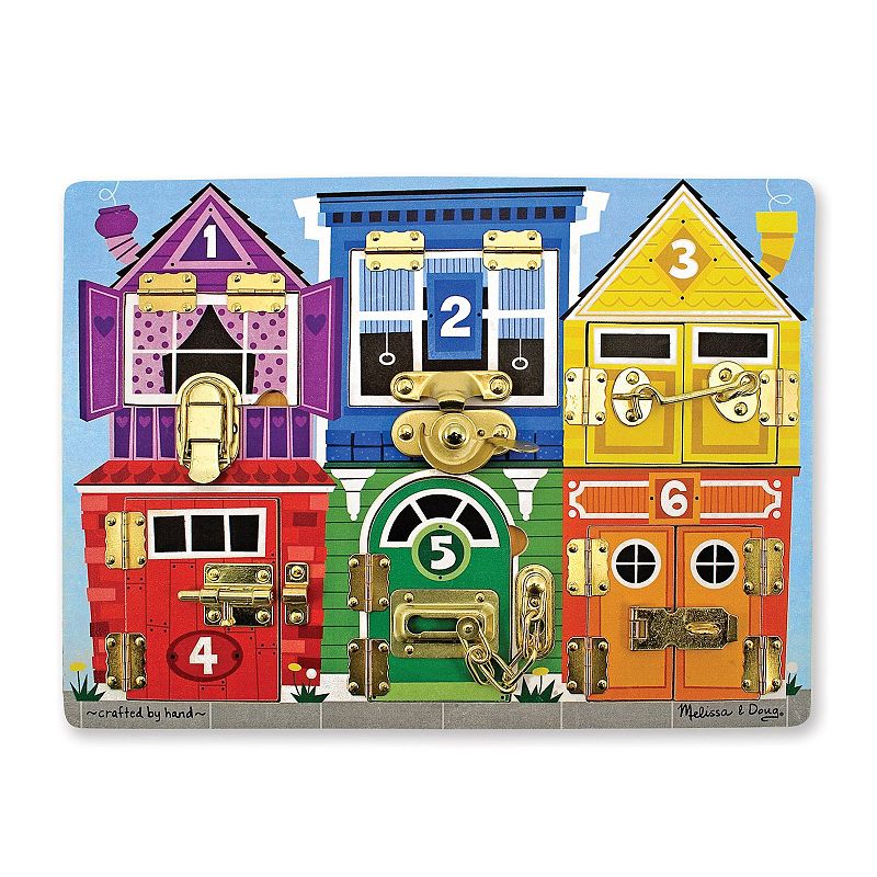 Melissa & Doug Latches Board Puzzle, Multicolor