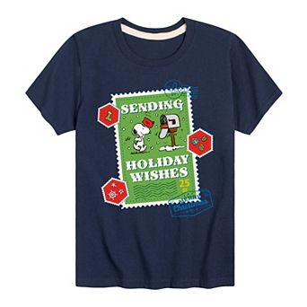Boys 8-20 Peanuts Sending Holiday Wishes Graphic Tee