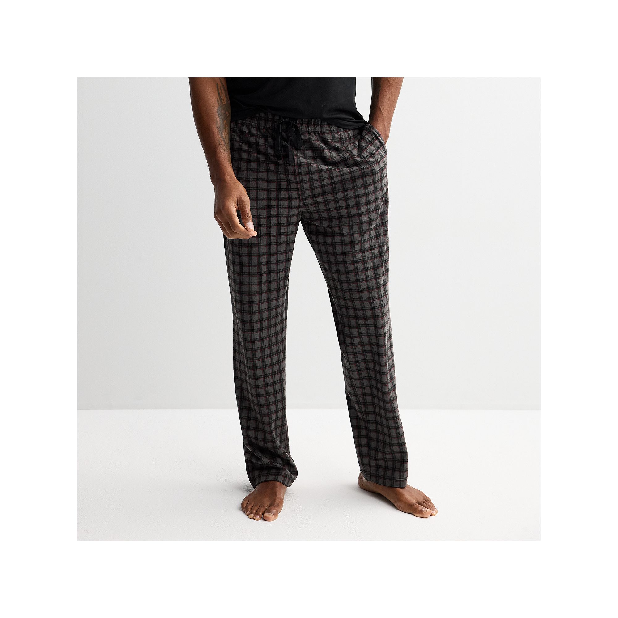 Mens Kenneth Cole Reaction Peached Knit Plaid Pajama Pants, Size: Small, M