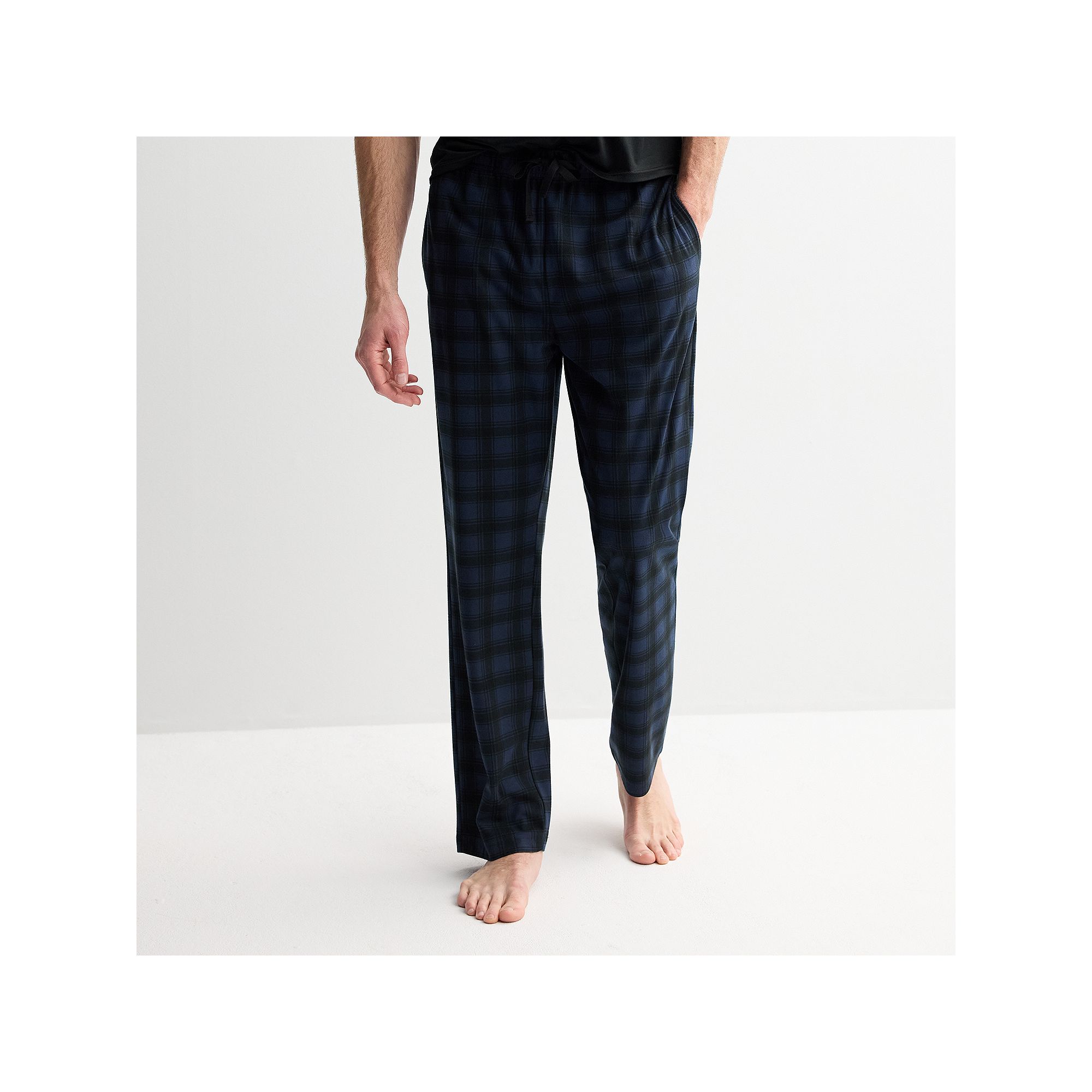 Mens Kenneth Cole Reaction Peached Knit Plaid Pajama Pants, Size: Small, B