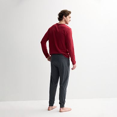 Men's Kenneth Cole Reaction Long Sleeve Lounge Shirt & Joggers Set