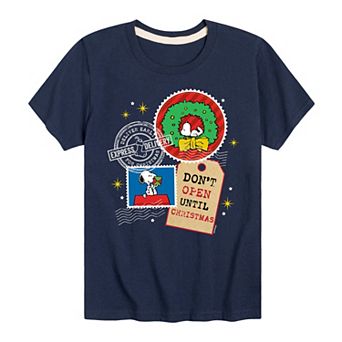 Boys 8-20 Peanuts Snoopy Do Not Open Until Christmas Graphic Tee