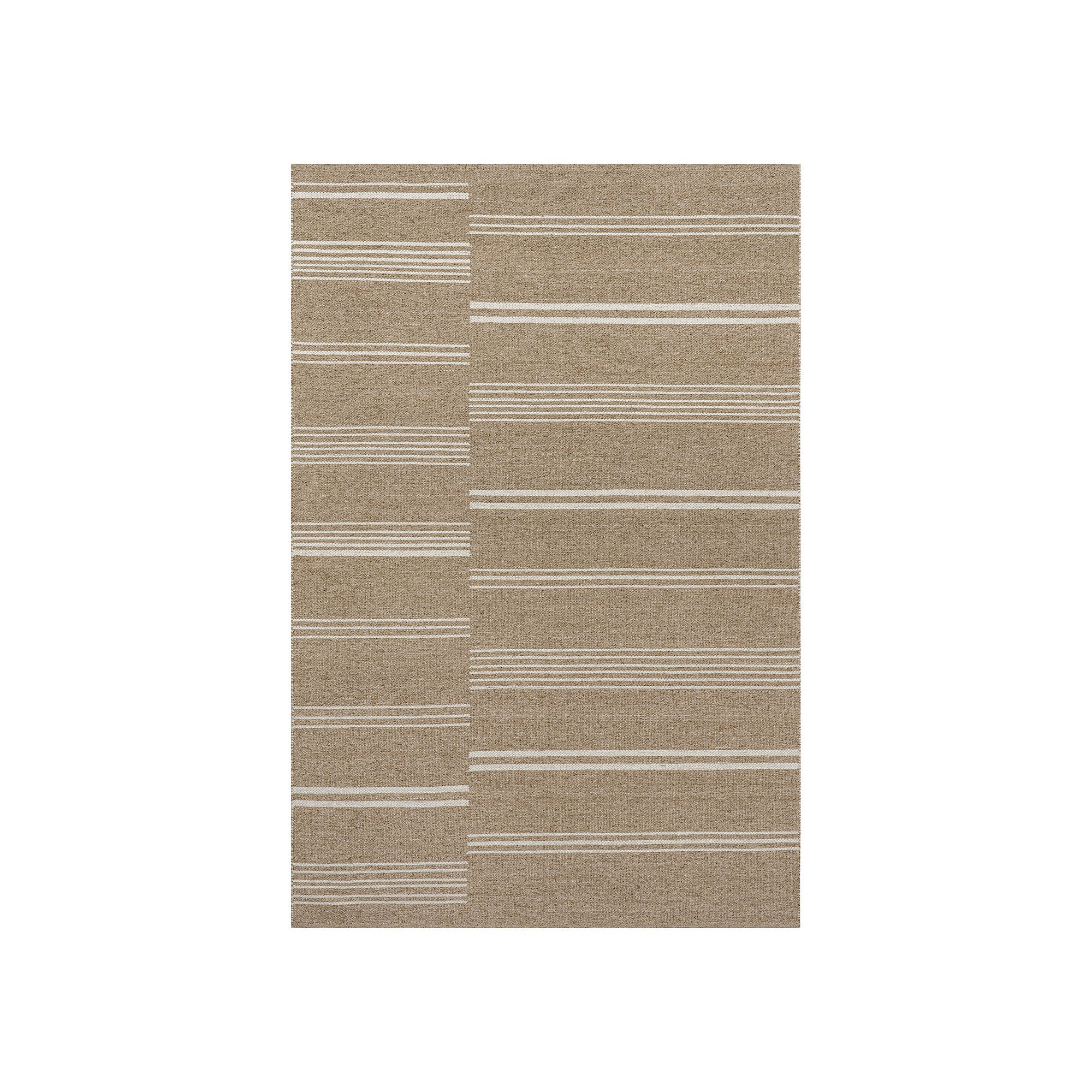 Rugs USA Birchwood Reversible Striped Wool Area Rug, Brown