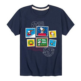 Boys 8-20 Peanuts Holiday Stamps Graphic Tee